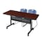 Kobe Rectangle FlipTop Table, 60" W, 29" H, Laminate Top, Cherry MKFTM6030CH44BE - alternate 1